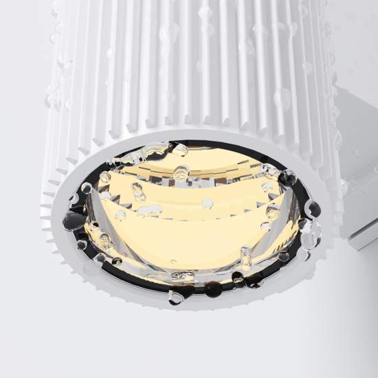 Lampada Da Parete Moderna Da Esterno Metallo Bianco Luce2E27 60W Ip54 O419WL-02W