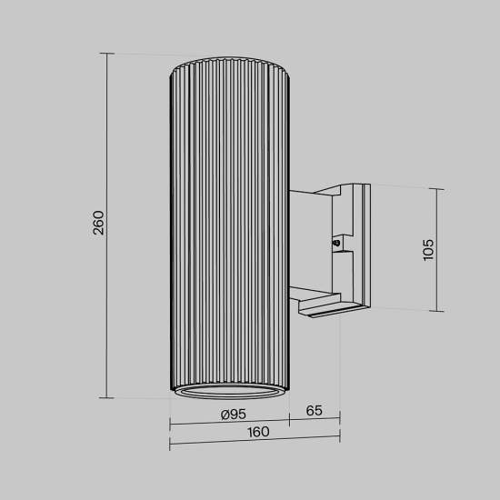 Lampada Da Parete Moderna Da Esterno Metallo Bianco Luce2E27 60W Ip54 O419WL-02W