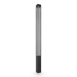 Lampada Da Terra Moderna Da Esterno Metallo Grafite Luce Led 25W Ip65