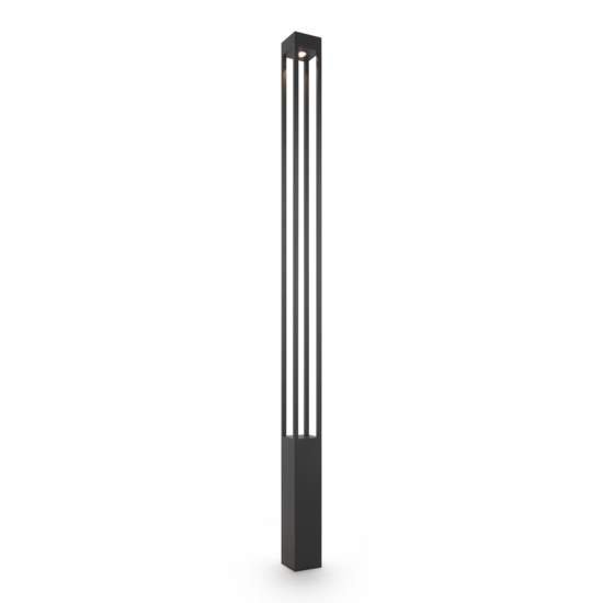 Lampada Da Terra Moderna Da Esterno Metallo Grafite Luce Led 25W Ip65 O424FL-L25GF
