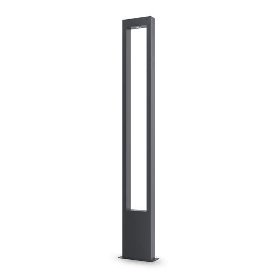 Lampada Da Terra Moderna Per Esterno Metallo Grafite Luce Led 20W Ip65 O425FL-L20GF