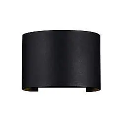 Lampada Da Parete Moderna Per Esterno Metallo Nero Luce Led 6W Ip54