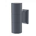 Lampada Da Parete Moderna Da Esterno Alluminio Grigio Luce2Gu10 50W Ip54 O574WL-02GR
