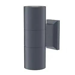 Lampada Da Parete Moderna Da Esterno Alluminio Grigio Luce2Gu10 50W Ip54