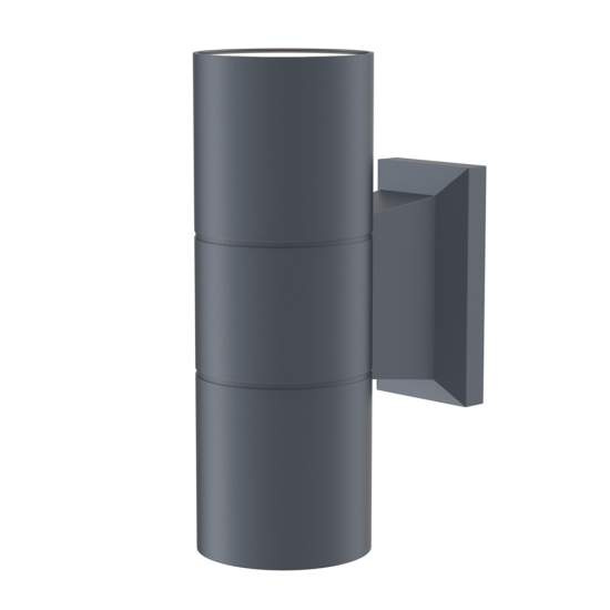 Lampada Da Parete Moderna Da Esterno Alluminio Grigio Luce2Gu10 50W Ip54 O574WL-02GR