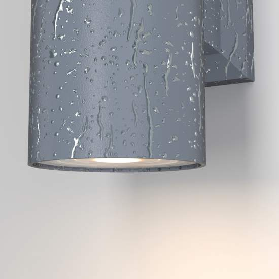 Lampada Da Parete Moderna Da Esterno Alluminio Grigio Luce2Gu10 50W Ip54 O574WL-02GR