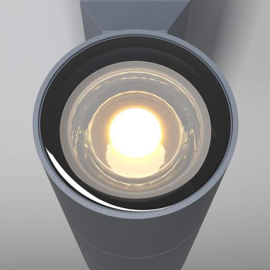 Lampada Da Parete Moderna Da Esterno Alluminio Grigio Luce2Gu10 50W Ip54 O574WL-02GR
