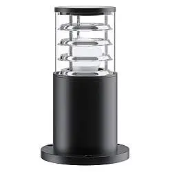 Lampione Per Esterno Moderno Alluminio Nero 1 Luce E27 60W Ip54