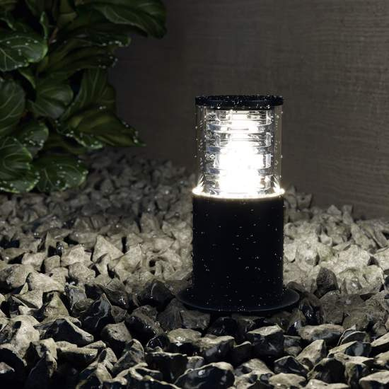 Lampada Da Terra Moderna Per Esterno In Alluminio Nero 1 Luce E27 60W Ip54 O576FL-01B