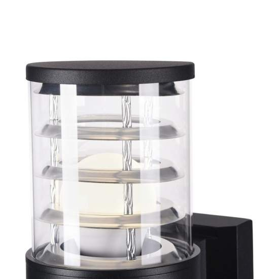Lampada Da Parete Moderna Da Esterno Alluminio Nero 1 Luce E27 60W Ip54 O576WL-01B