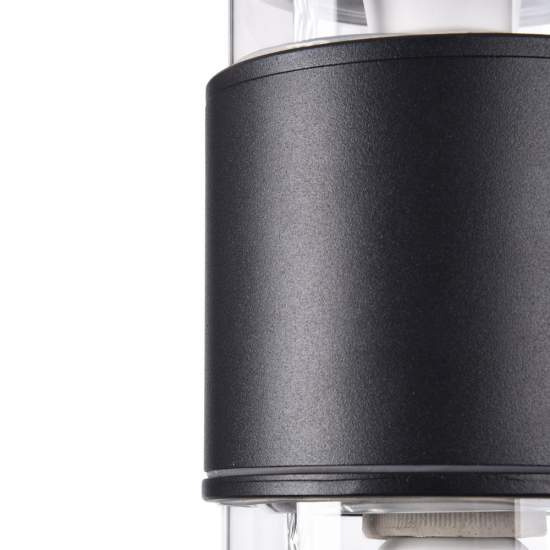 Lampada Da Parete Moderna Per Esterno Alluminio Nero 2 Luci E27 60W Ip54 O576WL-02B