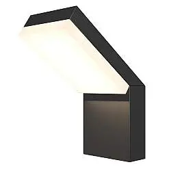 Lampada Da Parete Moderna Da Esterno Alluminio Nero Luce Led 12W Ip54