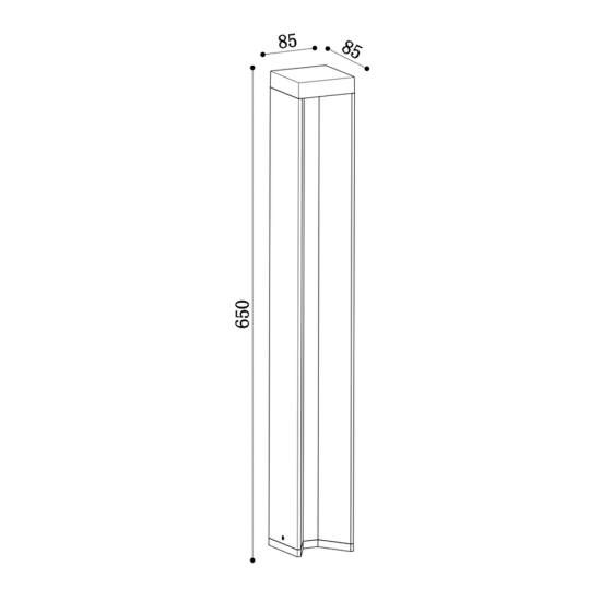 Lampada Da Terra Moderna Per Esterno Alluminio Nero Luce Led 9W Ip54 O596FL-L9B4K1