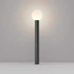 Lampione Per Esterno Moderno Alluminio Nero 1 Luce E27 60W Ip54 A++