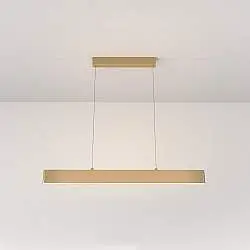Lampadario A Sospensione Moderno Step Metallo Oro Luce Led Integrato 23W Calda