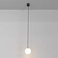 Lampadario A Sospensione Moderno Luna Alluminio Nero Luce Led Integrato 5W Calda P039PL-5W3K-10-B