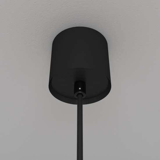 Lampadario A Sospensione Moderno Luna Alluminio Nero Luce Led Integrato 5W Calda P039PL-5W3K-10-B