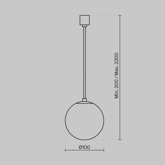 Lampadario A Sospensione Moderno Luna Alluminio Nero Luce Led Integrato 5W Calda P039PL-5W3K-10-B