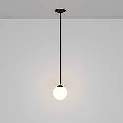 Lampadario A Sospensione Moderno Luna Alluminio Nero Luce Led Integrato 5W