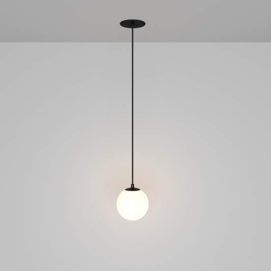 Lampadario A Sospensione Moderno Luna Alluminio Nero Luce Led Integrato 5W P039PL-5W3K-10INS-B