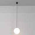 Lampadario A Sospensione Moderno Luna Alluminio Nero Led Integrato 5W Calda P039PL-5W3K-20-B