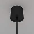 Lampadario A Sospensione Moderno Luna Alluminio Nero Led Integrato 5W Calda P039PL-5W3K-20-B
