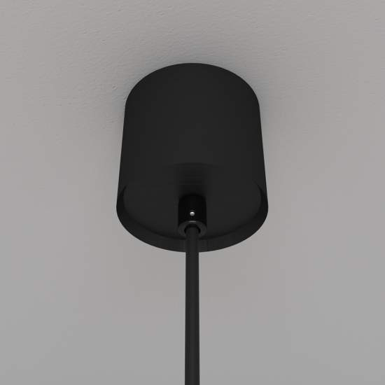 Lampadario A Sospensione Moderno Luna Alluminio Nero Led Integrato 5W Calda P039PL-5W3K-20-B