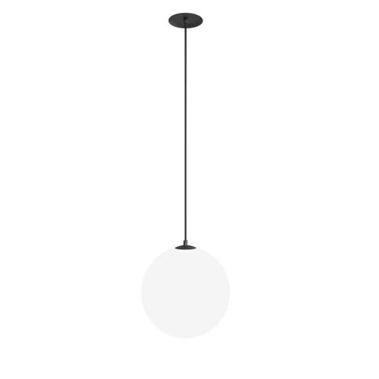 Lampadario Sospensione Moderno Luna Alluminio Nero Led Integrato 5W Calda P039PL-5W3K-20INS-B