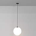 Lampadario Sospensione Moderno Luna Alluminio Nero Led Integrato 5W Calda P039PL-5W3K-20INS-B