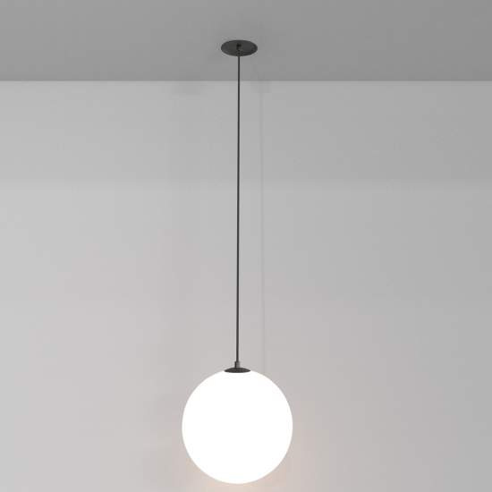 Lampadario Sospensione Moderno Luna Alluminio Nero Led Integrato 5W Calda P039PL-5W3K-20INS-B