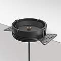 Lampadario Sospensione Moderno Luna Alluminio Nero Led Integrato 5W Calda P039PL-5W3K-20INS-B