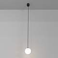 Lampadario A Sospensione Moderno Luna Alluminio Nero Led Integrato 5W Fredda P039PL-5W4K-10-B