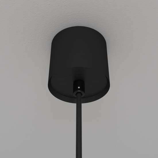 Lampadario A Sospensione Moderno Luna Alluminio Nero Led Integrato 5W Fredda P039PL-5W4K-10-B