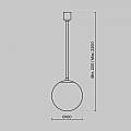 Lampadario A Sospensione Moderno Luna Alluminio Nero Led Integrato 5W Fredda P039PL-5W4K-10-B