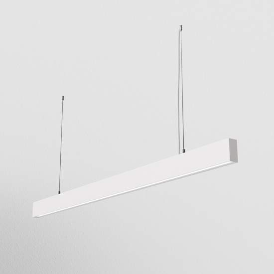 Lampadario A Sospensione Moderno Basis Alluminio Bianco Luce Led Integrato 40W P051PL-L40W4K