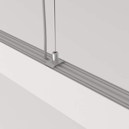 Lampadario A Sospensione Moderno Basis Alluminio Bianco Luce Led Integrato 40W P051PL-L40W4K