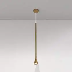 Lampadario A Sospensione Moderno Arrow Metallo Oro 1 Luce Gu10 40W