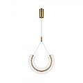 Sospensione Contemporanea Maya Alluminio Oro 1 Luce Diffusore Vetro P091PL-L18G3K