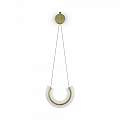 Applique Contemporanea Maya Alluminio Oro 1 Luce Diffusore Vetro P091WL-L18G3K