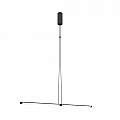Lampadario A Sospensione Moderno Supersymmetry Alluminio Nero 1 Luce Led 18W P096PL-L11BK1