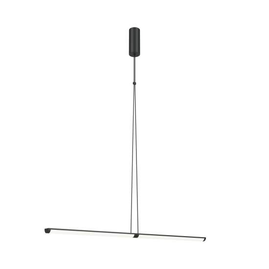 Lampadario A Sospensione Moderno Supersymmetry Alluminio Nero 1 Luce Led 18W P096PL-L11BK1