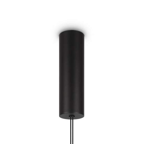 Lampadario A Sospensione Moderno Supersymmetry Alluminio Nero 1 Luce Led 17W P096PL-L11BK