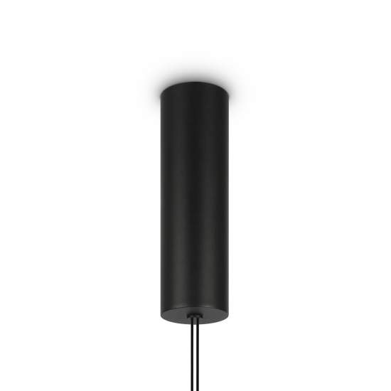 Lampadario A Sospensione Moderno Supersymmetry Alluminio Nero 1 Luce Led 17W P096PL-L11BK