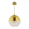 Lampadario Contemporaneo Fermi Metallo Oro 1 Luce Diffusore Vetro E Metallo P140-PL-170-1-G