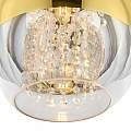 Lampadario Contemporaneo Fermi Metallo Oro 1 Luce Diffusore Vetro E Metallo P140-PL-170-1-G