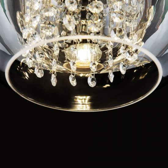 Lampadario Contemporaneo Fermi Metallo Oro 1 Luce Diffusore Vetro E Metallo P140-PL-170-1-G