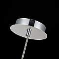 Lampadario Contemporaneo Fermi Metallo Nichel 1 Luce Diffusori Vetro Trasparente P140-PL-170-1-N