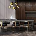 Lampadario Contemporaneo Fermi Metallo Oro 5 Luci Diffusori Vetro E Metallo P140-PL-170-5-G