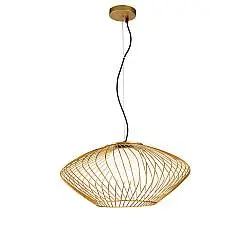 Lampadario Contemporaneo Plec Metallo Oro 1 Luce Led Diffusore Vetro Bianco