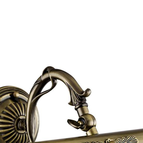 Applique Da Parete Classico Picasso Metallo Bronzo 2 Luci E14 25W PIC114-02-R